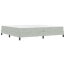 vidaXL Boxrugós ágy matracmal Világosszürke 200 x 200 cm szövet