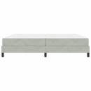 vidaXL Boxspring ágy matraccal Világosszürke 200 x 200 cm Bársony