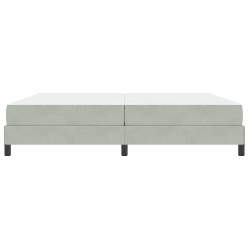 vidaXL Boxspring ágy matraccal Világosszürke 200 x 200 cm Bársony