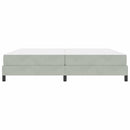 vidaXL Boxrugós ágy matracmal Világosszürke 200 x 200 cm szövet