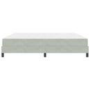 vidaXL Boxspring ágy matraccal Világosszürke 200 x 200 cm Bársony