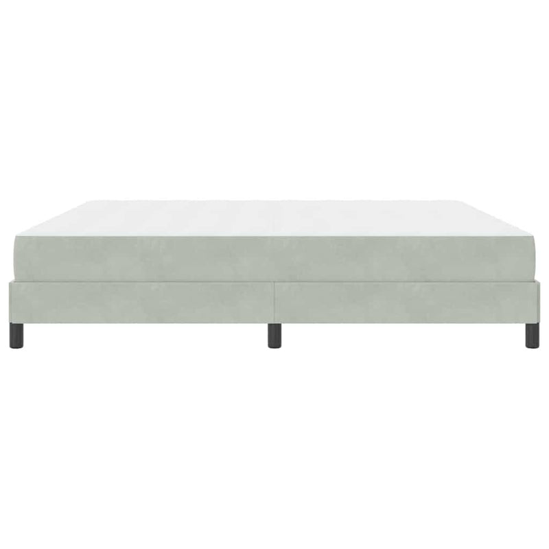 vidaXL Boxspring ágy matraccal Világosszürke 200 x 200 cm Bársony