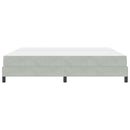 vidaXL Boxrugós ágy matracmal Világosszürke 200 x 200 cm szövet