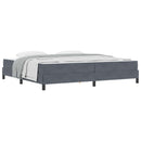 vidaXL Boxrugós ágy matracmal Sötétszürke 200 x 200 cm szövet