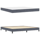 vidaXL Boxspring ágy matraccal Sötétszürke 200 x 200 cm Bársony