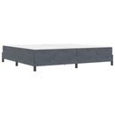 vidaXL Boxrugós ágy matracmal Sötétszürke 200 x 200 cm szövet