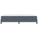 vidaXL Boxrugós ágy matracmal Sötétszürke 200 x 200 cm szövet