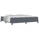 vidaXL Boxspring ágy matraccal Sötétszürke 200 x 200 cm Bársony