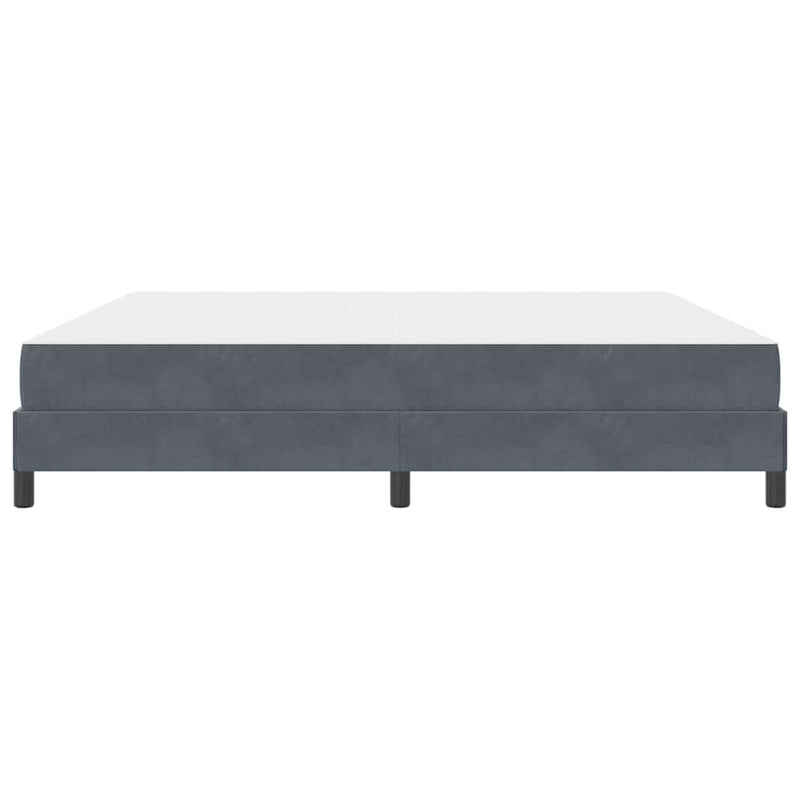 vidaXL Boxspring ágy matraccal Sötétszürke 200 x 200 cm Bársony