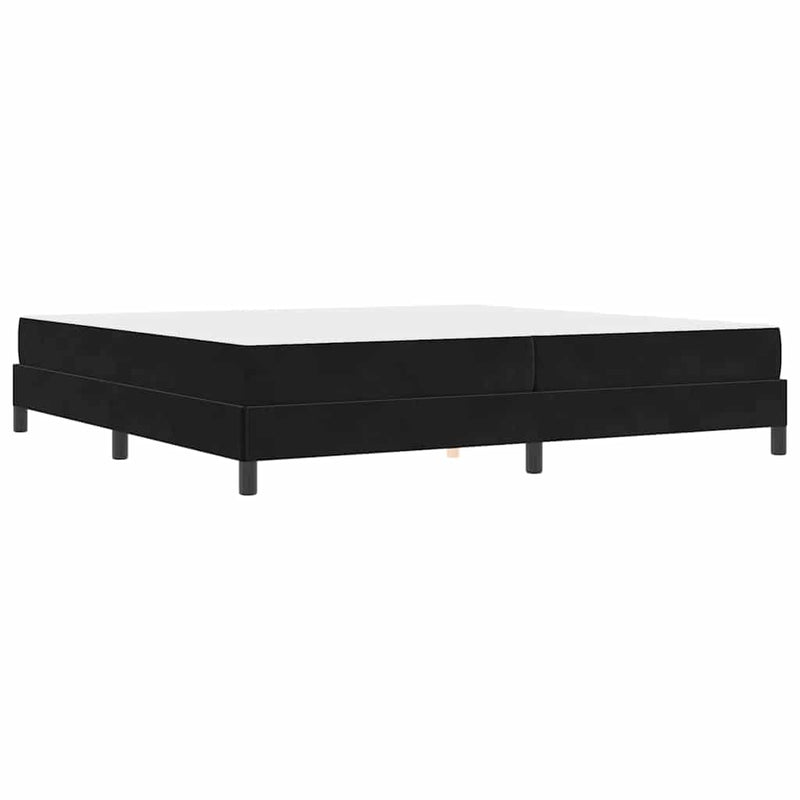 vidaXL Boxspring ágy matraccal matracmal Fekete 200 x 200 cm Bársony