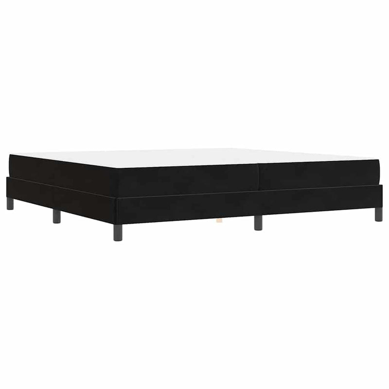 vidaXL Boxspring ágy matraccal matracmal Fekete 200 x 200 cm Bársony