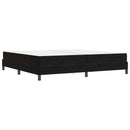 vidaXL Boxrugós ágy matracmal Fekete 200 x 200 cm szövet