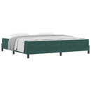 vidaXL Boxrugós ágy matracmal Sötétzöld 200 x 200 cm szövet