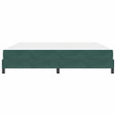 vidaXL Boxspring ágy matraccal Sötétzöld 200 x 200 cm Bársony