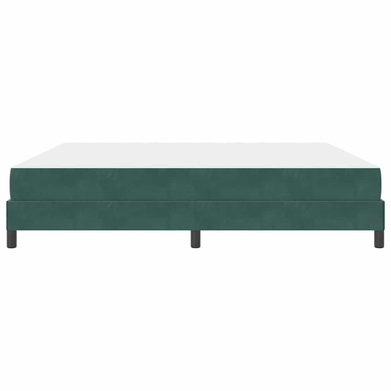 vidaXL Boxspring ágy matraccal Sötétzöld 200 x 200 cm Bársony