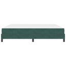 vidaXL Boxrugós ágy matracmal Sötétzöld 200 x 200 cm szövet
