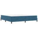 vidaXL Boxrugós ágy matracmal Sötét kék 200 x 200 cm szövet