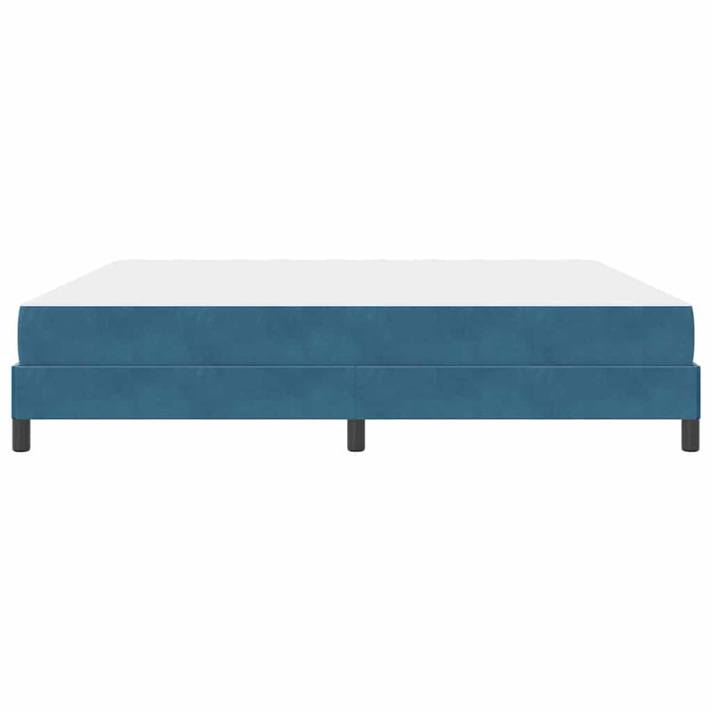 vidaXL Boxspring ágy matraccal Sötét kék 200 x 200 cm Bársony