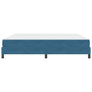 vidaXL Boxrugós ágy matracmal Sötét kék 200 x 200 cm szövet