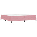 vidaXL Boxrugós ágy matracmal Rózsaszín 200 x 200 cm szövet