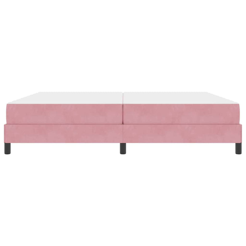 vidaXL Boxspring ágy matraccal Rózsaszín 200 x 200 cm Bársony