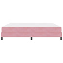 vidaXL Boxspring ágy matraccal Rózsaszín 200 x 200 cm Bársony