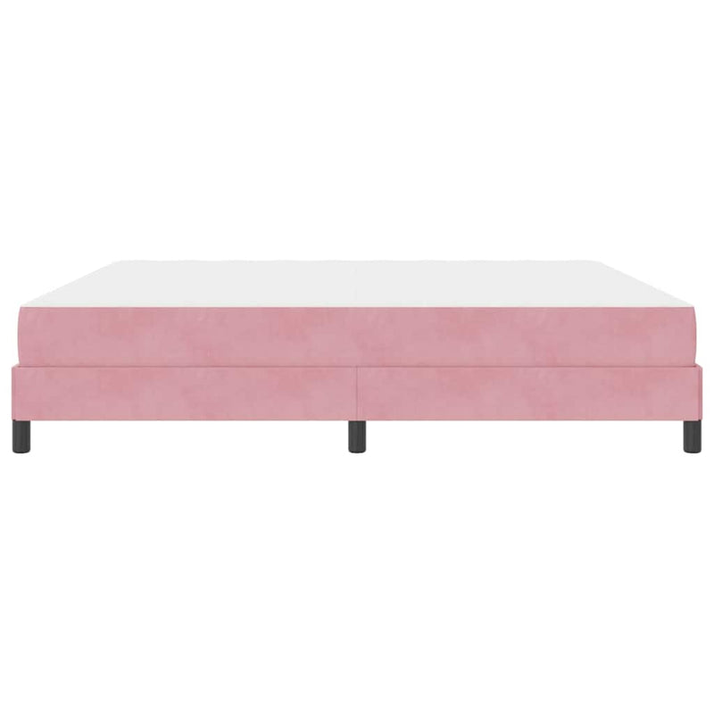 vidaXL Boxspring ágy matraccal Rózsaszín 200 x 200 cm Bársony