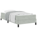 vidaXL Boxrugós ágy matracmal Világosszürke 80 x 210 cm szövet