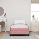 vidaXL Boxrugós ágy matracmal Rózsaszín 80 x 210 cm szövet