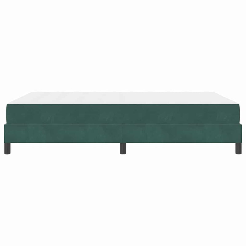 vidaXL Boxrugós ágy matracmal Sötétzöld 140 x 210 cm szövet