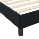 vidaXL Boxrugós ágy matracmal Fekete 160 x 210 cm szövet