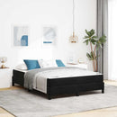 vidaXL Boxrugós ágy matracmal Fekete 160 x 210 cm szövet