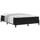 vidaXL Boxrugós ágy matracmal Fekete 160 x 210 cm szövet