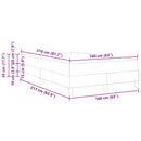 vidaXL Boxrugós ágy matracmal Fekete 160 x 210 cm szövet