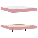 vidaXL Boxrugós ágy matracmal Rózsaszín 180 x 210 cm szövet