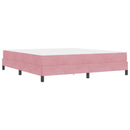 vidaXL Boxrugós ágy matracmal Rózsaszín 180 x 210 cm szövet
