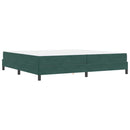 vidaXL Boxrugós ágy matracmal Sötétzöld 200 x 210 cm szövet