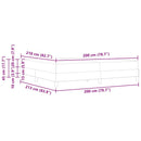 vidaXL Boxrugós ágy matracmal Sötétzöld 200 x 210 cm szövet