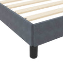 vidaXL Boxrugós ágy matracmal Sötétszürke 80 x 220 cm szövet