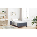 vidaXL Boxrugós ágy matracmal Sötétszürke 80 x 220 cm szövet