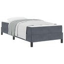 vidaXL Boxrugós ágy matracmal Sötétszürke 80 x 220 cm szövet