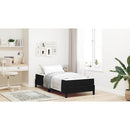 vidaXL Boxrugós ágy matracmal Fekete 80 x 220 cm szövet