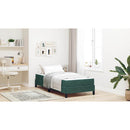 vidaXL Boxrugós ágy matracmal Sötétzöld 80 x 220 cm szövet
