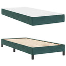 vidaXL Boxrugós ágy matracmal Sötétzöld 80 x 220 cm szövet