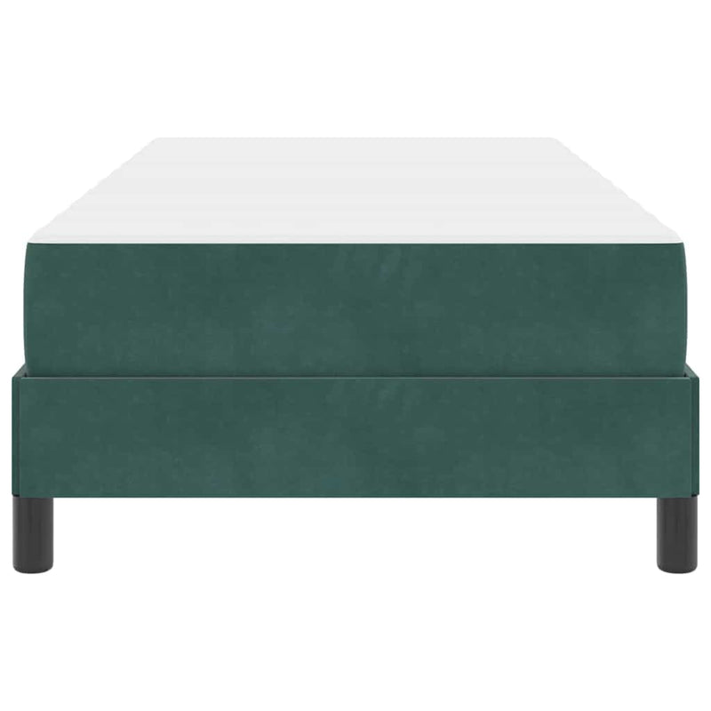 vidaXL Boxspring ágy matraccal matracmal Sötétzöld 80 x 220 cm Bársony