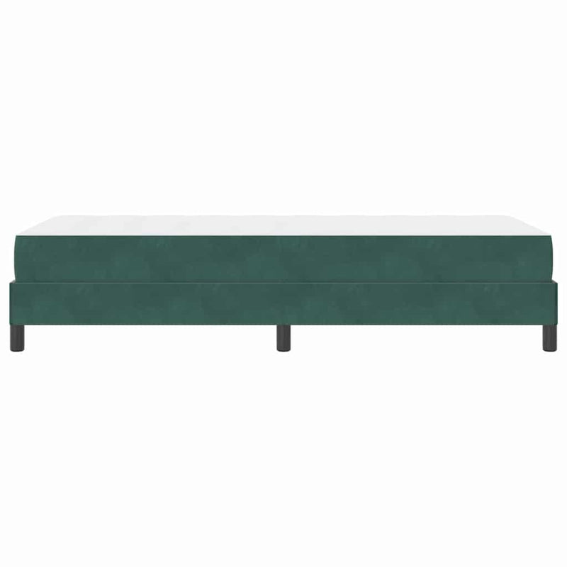 vidaXL Boxspring ágy matraccal matracmal Sötétzöld 80 x 220 cm Bársony
