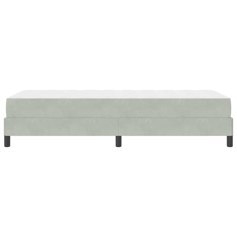 vidaXL Boxrugós ágy matracmal Világosszürke 90 x 220 cm szövet