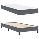 vidaXL Boxrugós ágy matracmal Sötétszürke 90 x 220 cm szövet