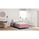 vidaXL Boxrugós ágy matracmal Rózsaszín 90 x 220 cm szövet
