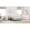 vidaXL Boxrugós ágy matracmal Világosszürke 140 x 220 cm szövet